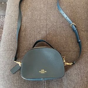 Like New Coach Crossbody Bag Deep Teal Green